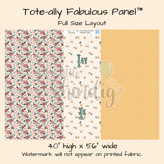 Crayon Floral Tote-Ally Fabulous Panel (pre-order)