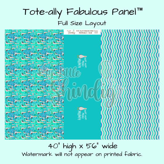 Momgulls Blue Tote-Ally Fabulous Panel (pre-order)