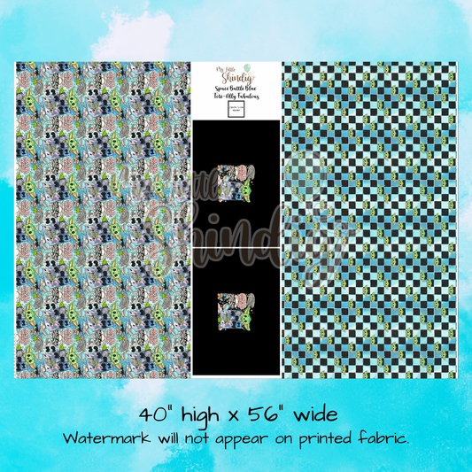 Space Battle Blue Tote-Ally Fabulous Panel (retail)