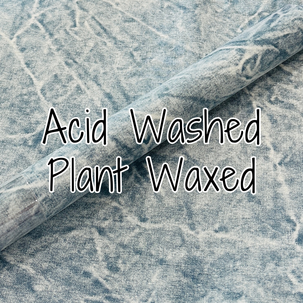 12 oz. Plant Waxed Canvas - Denim Acid Wash (retail)