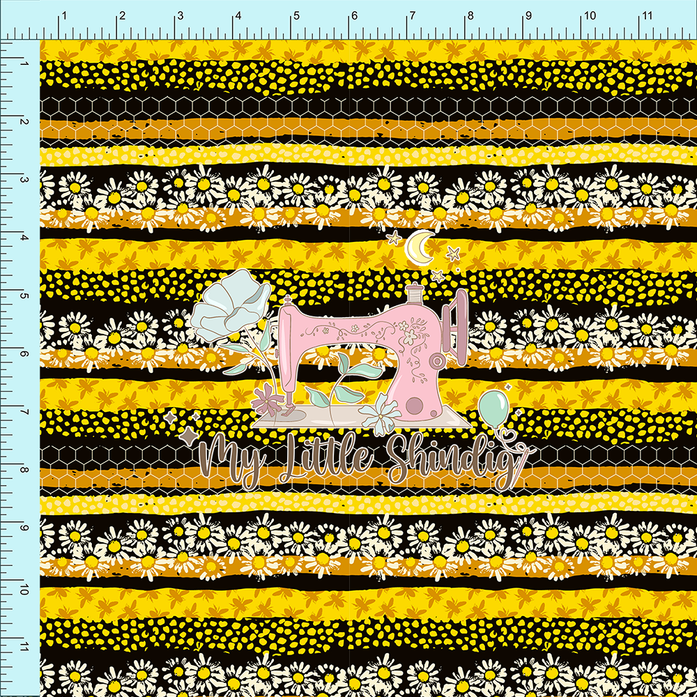 Fabric Club Month 35 - Bee Stripe (retail)