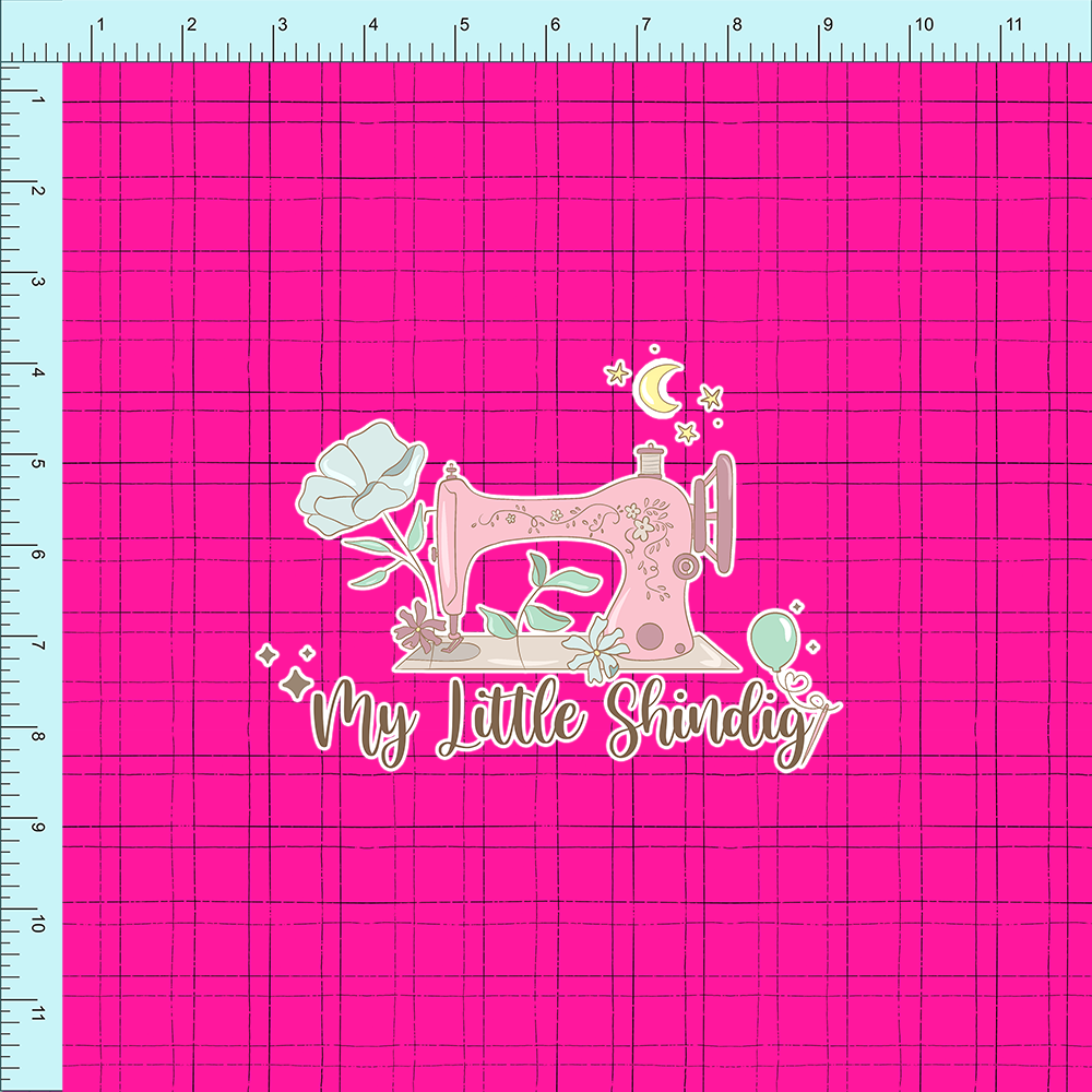 Fabric Club Month 47 - Bright Botanicals Pink Plaid (retail)