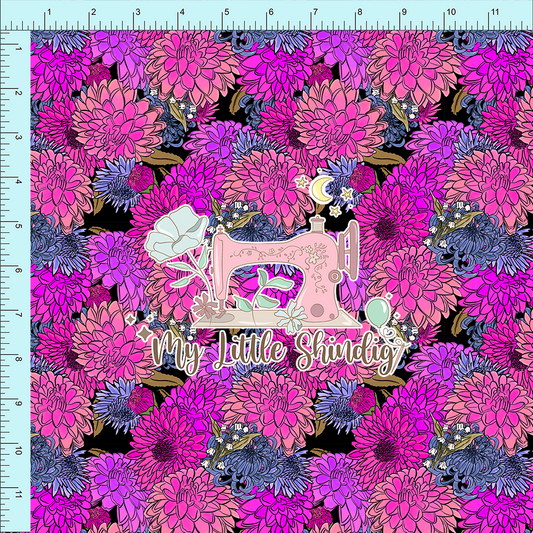 Fabric Club Month 47 - Bright Botanicals Purple Garden (retail)