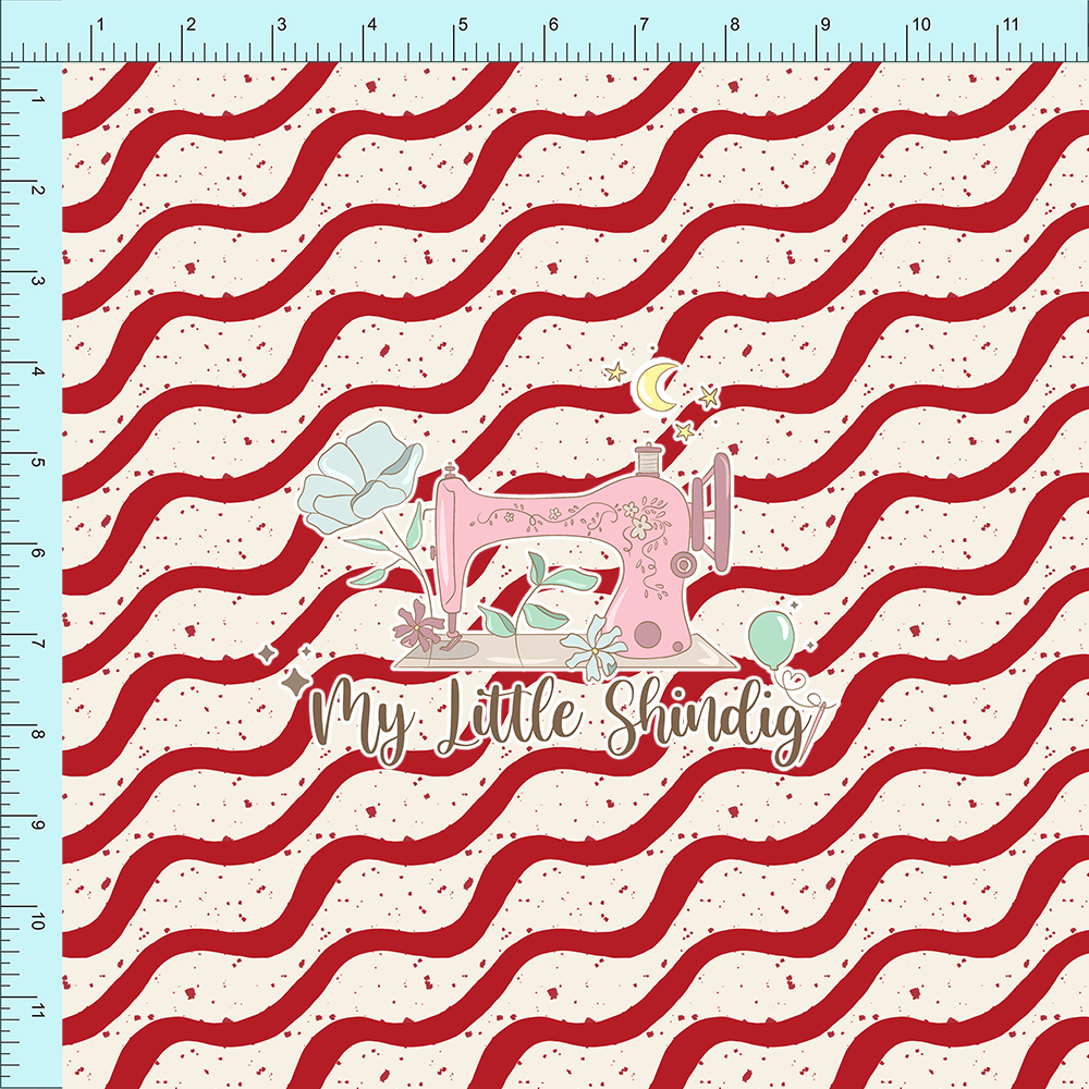 Fabric Club Month 54 - Candy Cane Kiss Stripes (retail)
