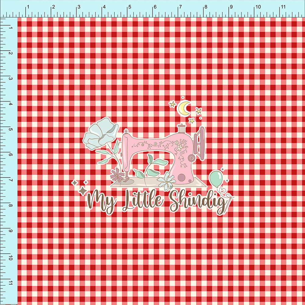 Fabric Club Month 46 - Cherry Gingham (retail)