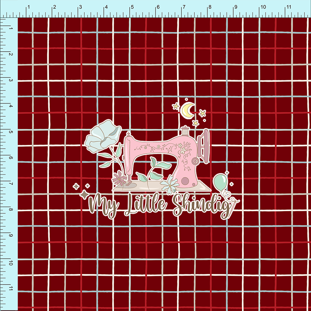 Fabric Club Month 54 - Cranberry Plaid (retail)