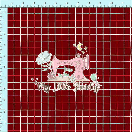 Fabric Club Month 54 - Cranberry Plaid (retail)