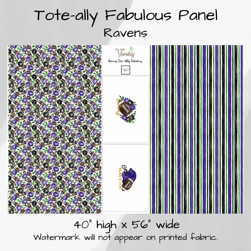 Ravens Tote-Ally Fabulous Panel (retail)