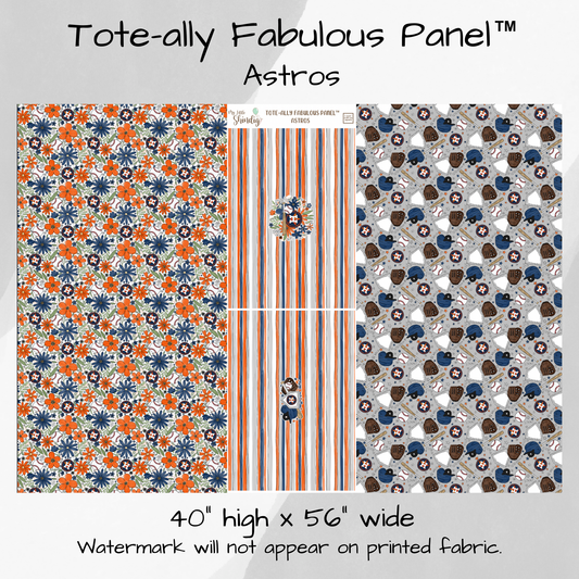 Houston Astros Tote-Ally Fabulous Panel - w/Striped Feature Panel (pre-order)