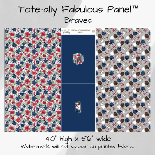Atlanta Braves Tote-Ally Fabulous Panel - w/Solid Feature Panel (pre-order)