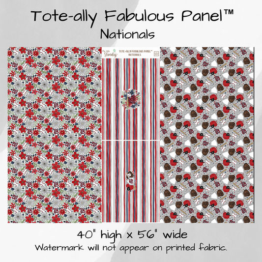 Washington Nationals Tote-Ally Fabulous Panel - w/Striped Feature Panel (pre-order)