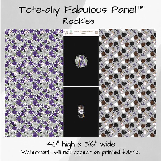 Colorado Rockies Tote-Ally Fabulous Panel - w/Solid Feature Panel (pre-order)