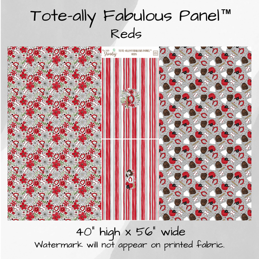 Cincinnati Reds Tote-Ally Fabulous Panel - w/Striped Feature Panel (pre-order)
