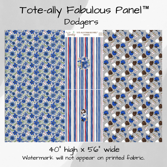 Los Angeles Dodgers Tote-Ally Fabulous Panel - w/Striped Feature Panel (pre-order)