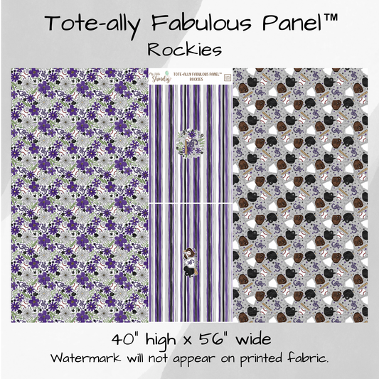 Colorado Rockies Tote-Ally Fabulous Panel - w/Striped Feature Panel (pre-order)