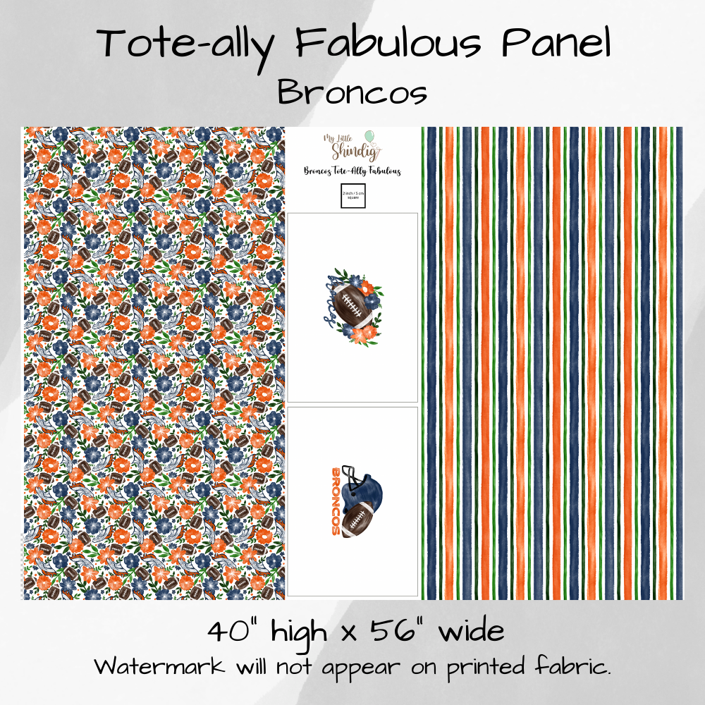 Broncos Tote-Ally Fabulous Panel (pre-order)
