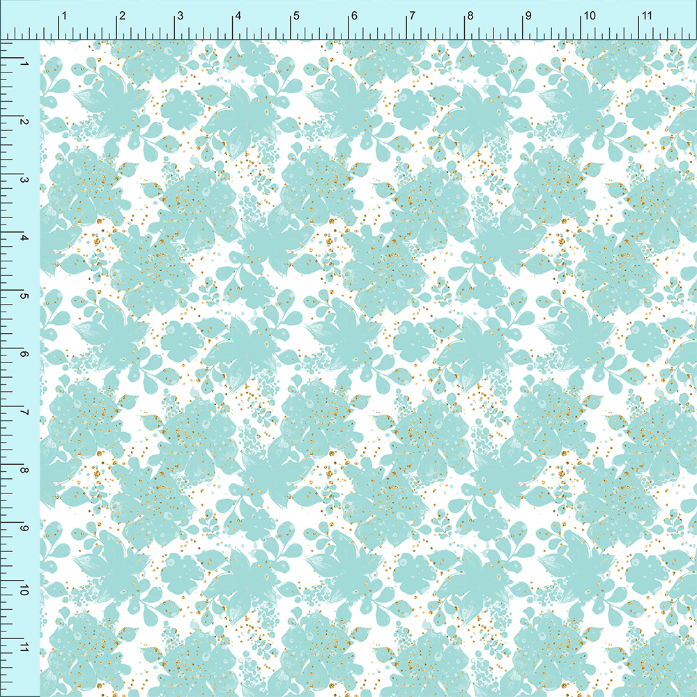Fabric Club Month 14 - Floral Fun Teal (pre-order)