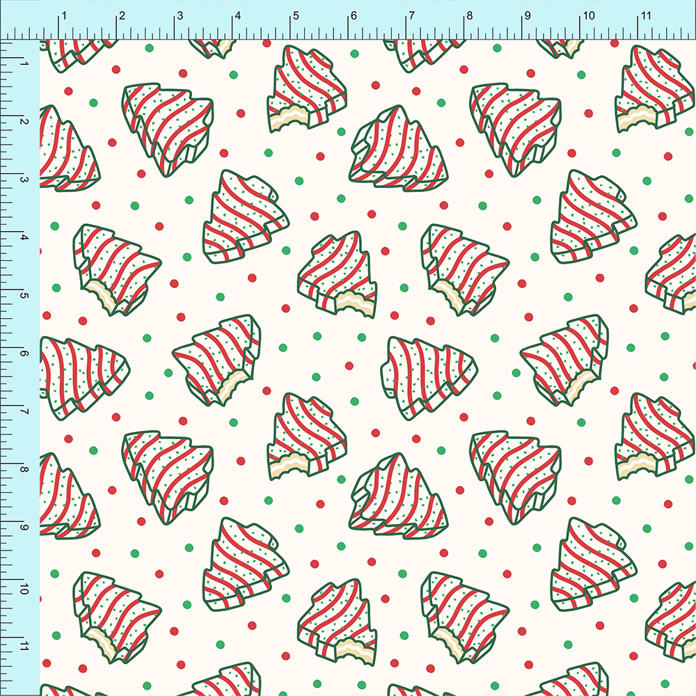 Tree Cakes White (pre-order) - Fabric Club Month 19