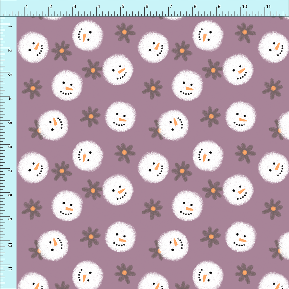 Fabric Club Month 20 - Purple Snowies (pre-order)