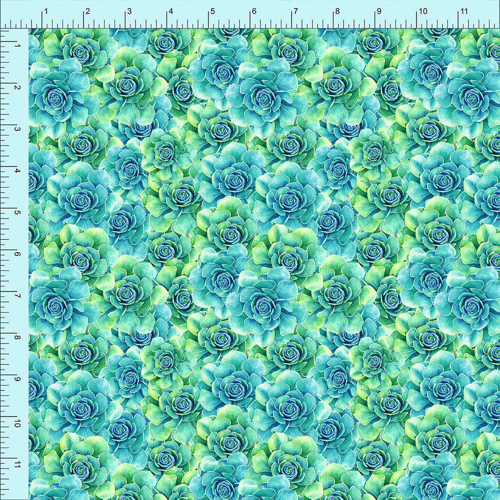 Fabric Club Month 22 - Cool Hued Cactus(pre-order)