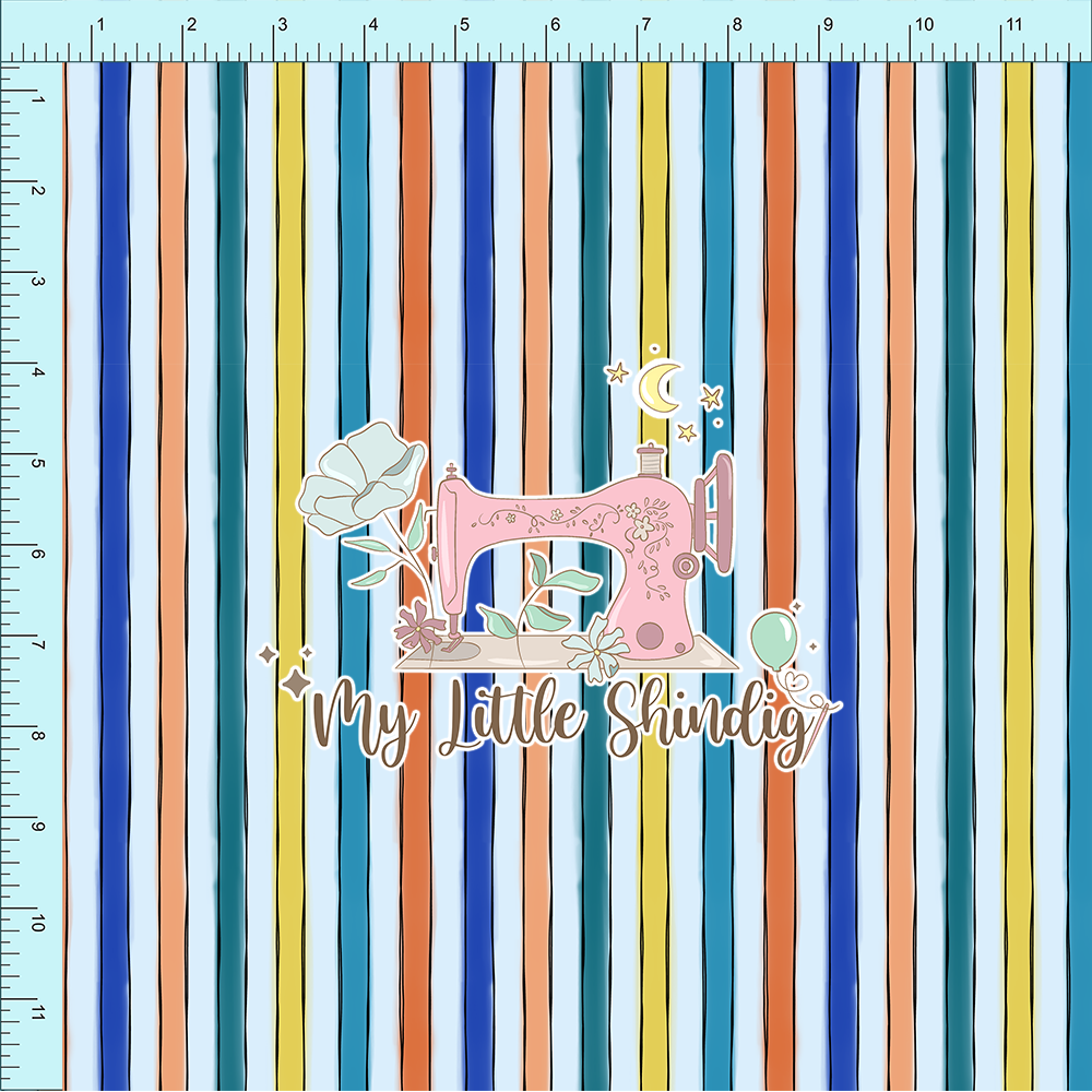 Fabric Club Month 48 - Orange Garden Stripe (retail)