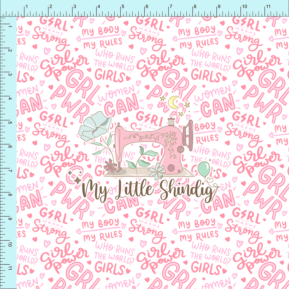 Girl Power Phrases Pink - TPU Clear Vinyl (retail)