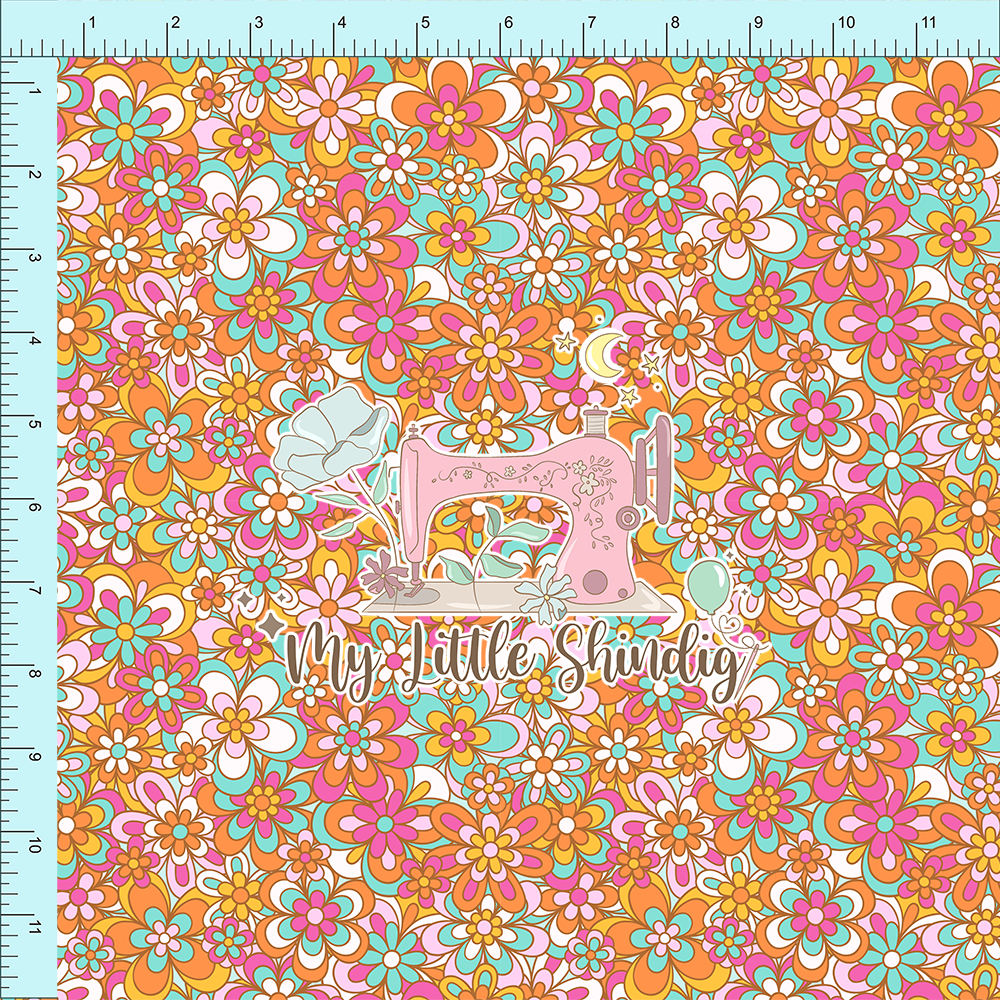 Fabric Club Month 51 - Groovy Summer Bouquet (retail)