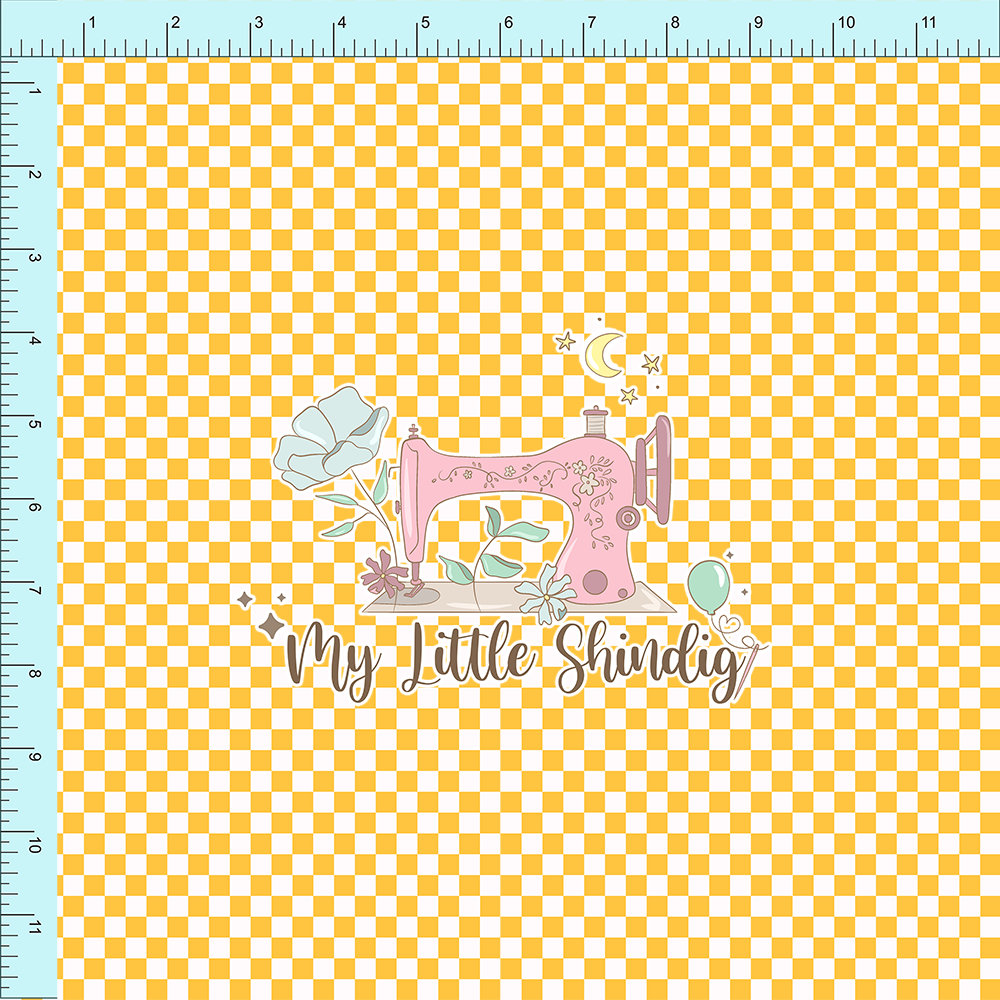 Fabric Club Month 51 - Groovy Summer Yellow Check (retail)
