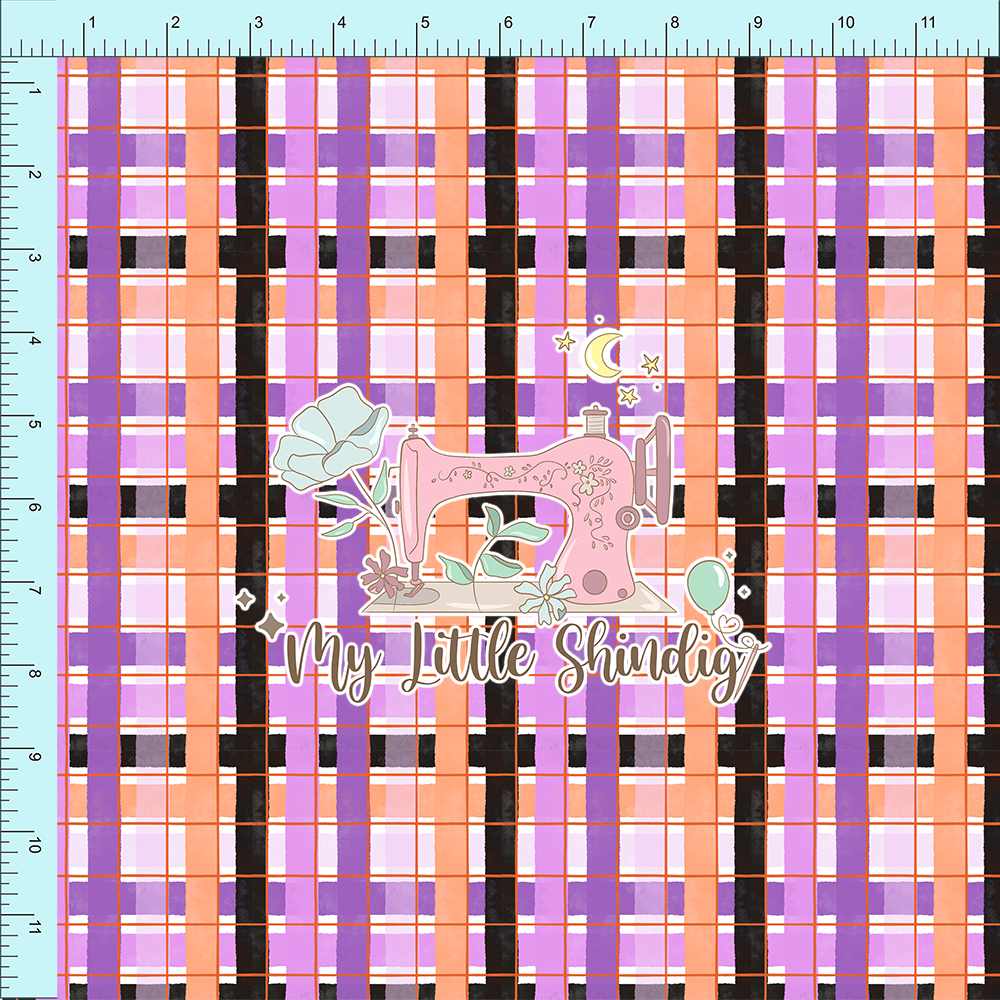 Fabric Club Month 52 - Hallowhiskers Plaid - Vinyl (retail)