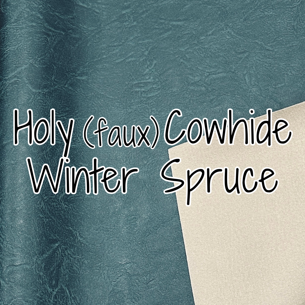 Holy (faux) Cowhide Vinyl - Winter Spruce - 18" (retail)