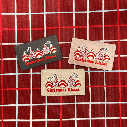 Christmas Kisses - Color Printed Cork Tags (6 Pack) - MEMBERS ONLY