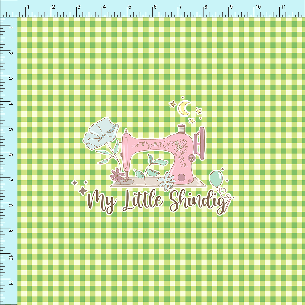 Fabric Club Month 46 - Key Lime Gingham (retail)