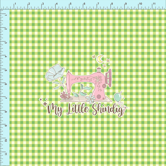 Fabric Club Month 46 - Key Lime Gingham (retail)