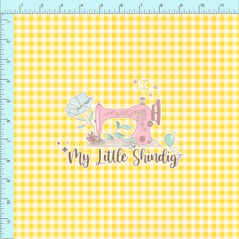 Fabric Club Month 46 - Lemon Gingham (retail)