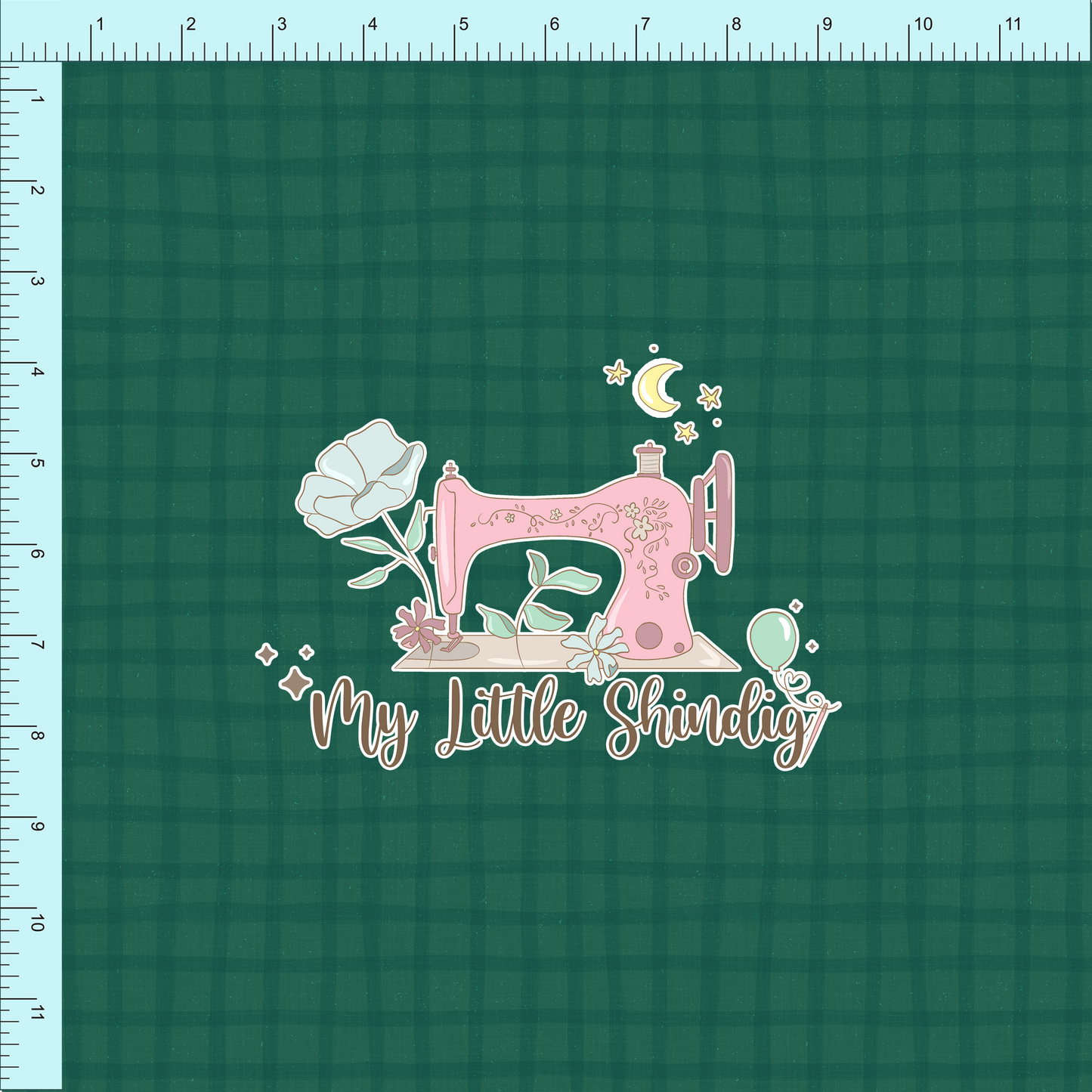 Fabric Club Month 61 - Merry Berry Green Plaid