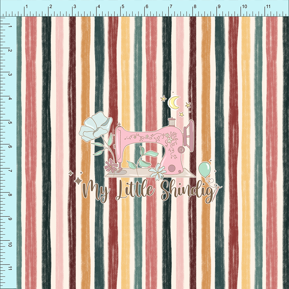 Fabric Club Month 33 - Multicolor Crayon Stripes (retail)