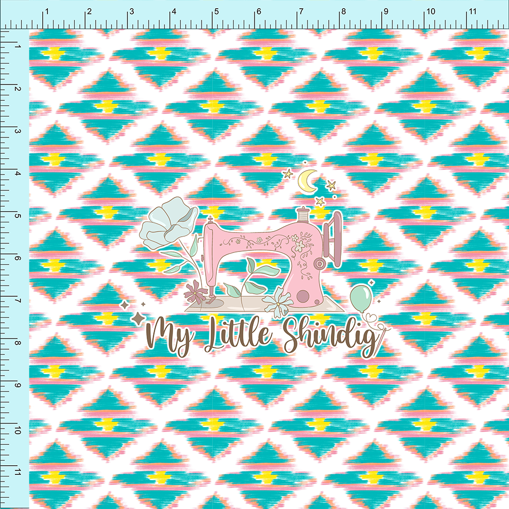 Fabric Club Month 49 - Painted Turquoise Rug (retail)