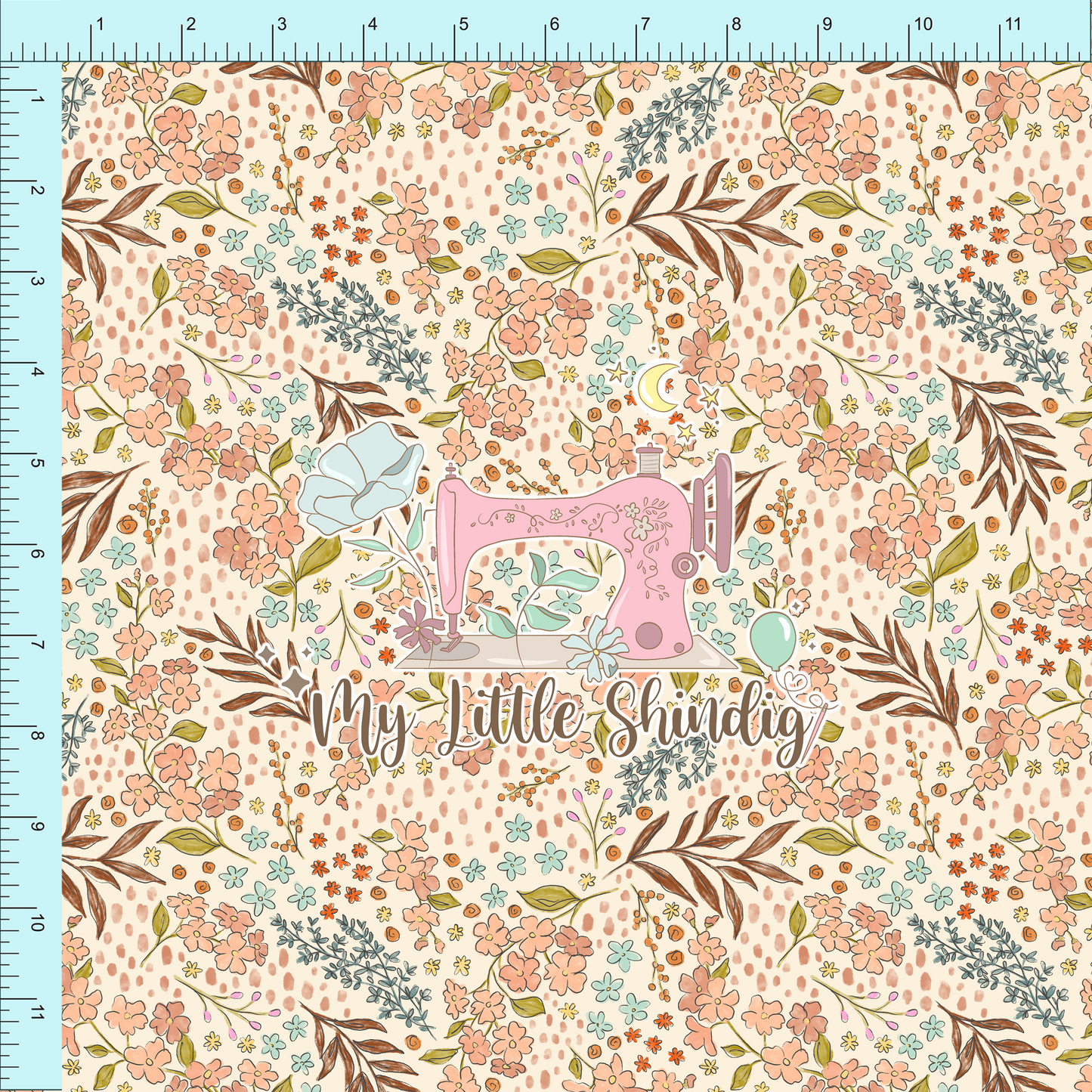 Fabric Club Month 57 - Paws & Petals Floral Garden - Poly WPC (retail)