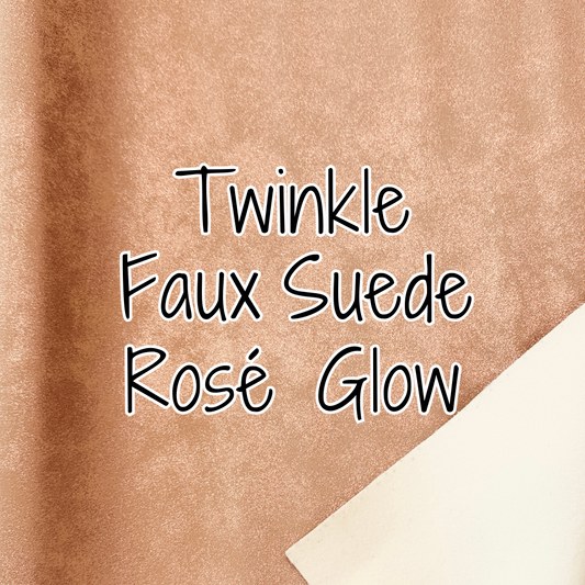 Twinkle Faux Suede - Rosé Glow - 18" (retail)