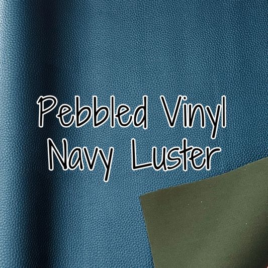 Pebbled Vinyl - Navy Luster - 18" (retail)
