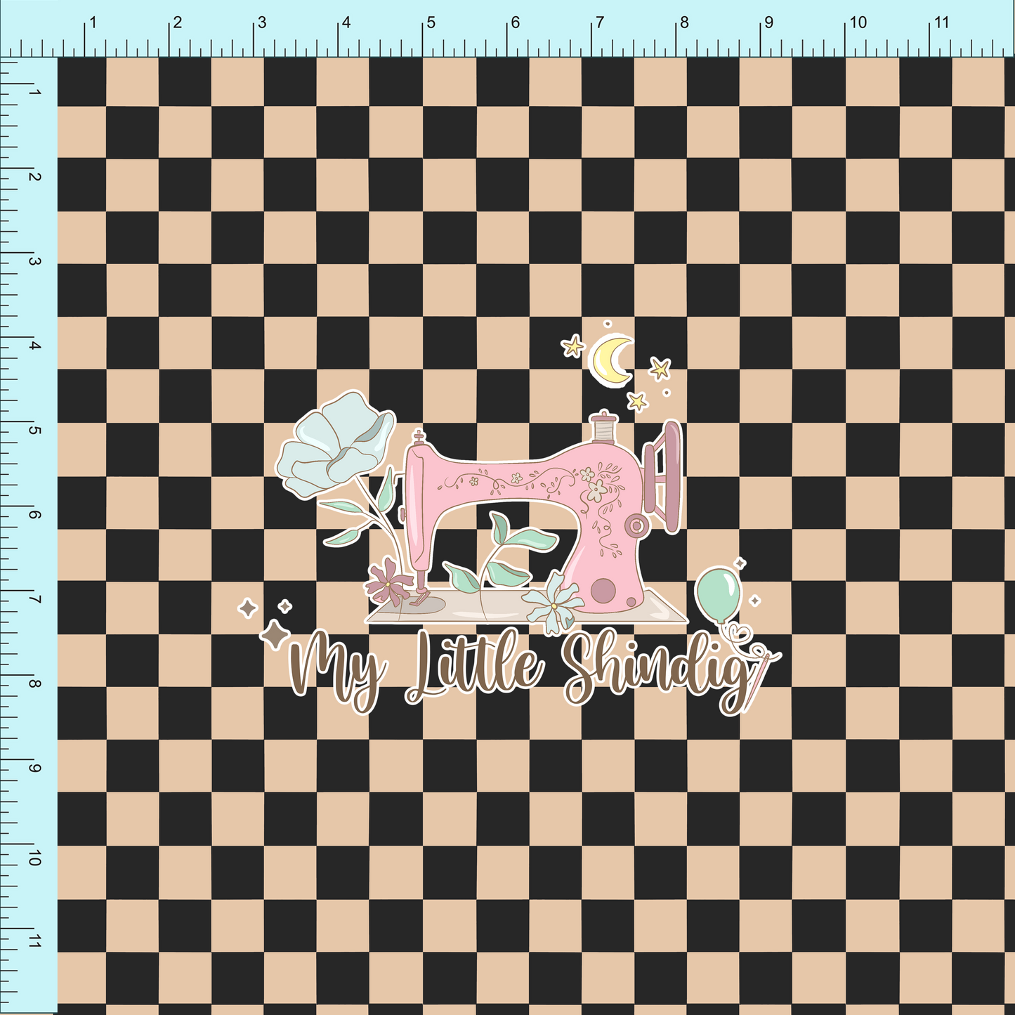 Fabric Club Month 60 - Tan + Black Check