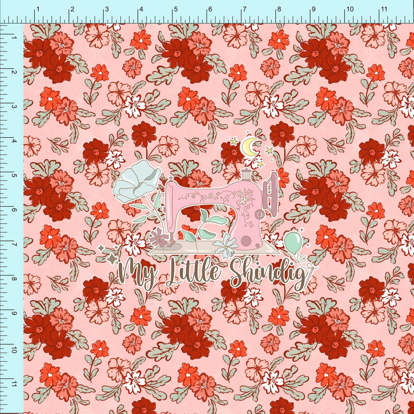 Fabric Club Month 62 - Vintage Valentine Pink Floral