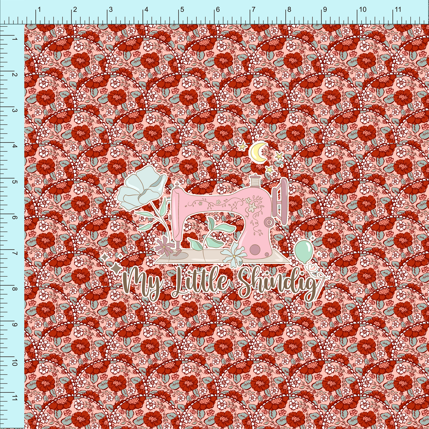 Fabric Club Month 62 - Vintage Valentine Floral Scallop