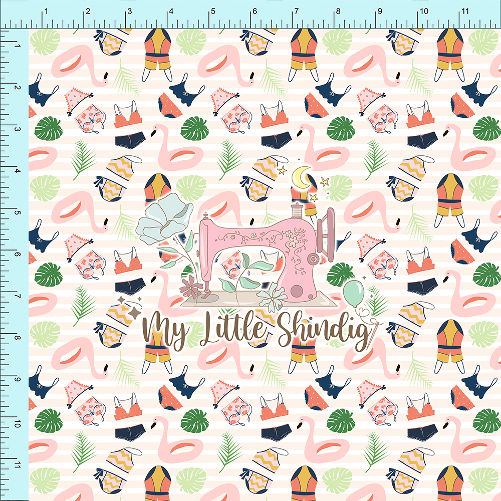 Fabric Club Month 02 - Flamingos and Bikinis (pre-order)