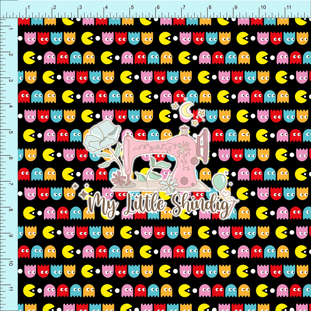 Pacman and Ghosties (pre-order) - Fabric Club Month 23