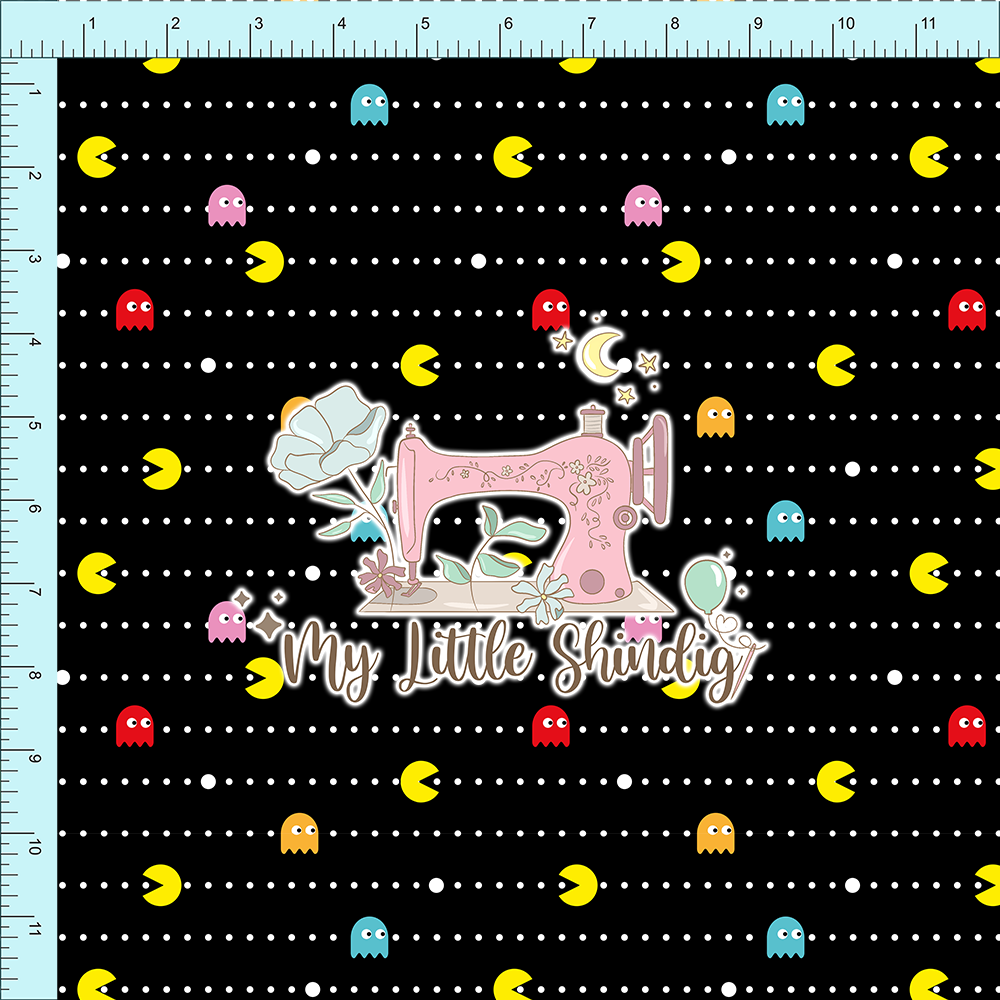 Pacman and Ghost Dots (pre-order) - Fabric Club Month 23