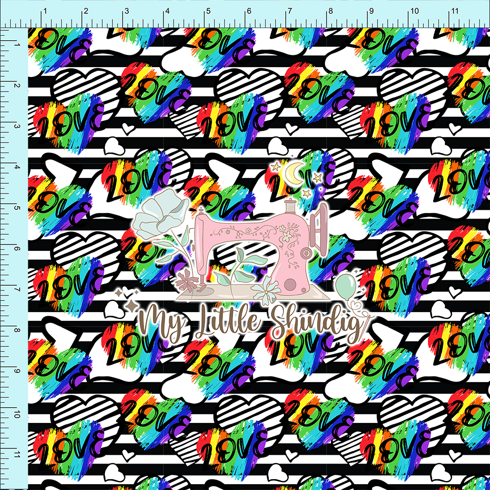 Fabric Club Month 01 - Rainbow Heart Love (pre-order)