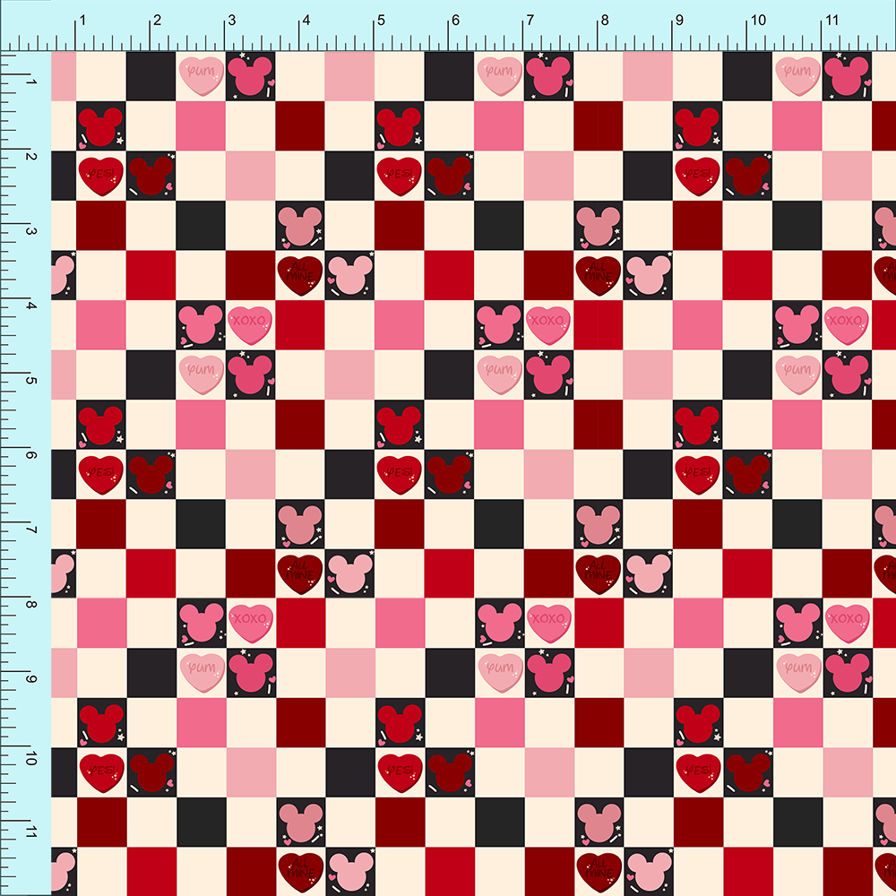 Club 21 | Sweetheart Mouse Red Checkerboard | Pre-Order