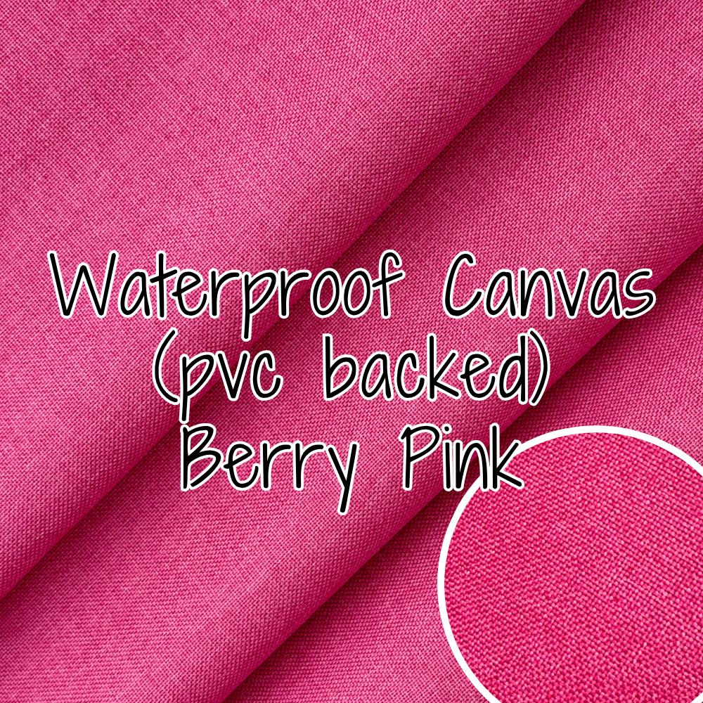 Waterproof Canvas - PVC Backed - Berry Pink 18" (retail)