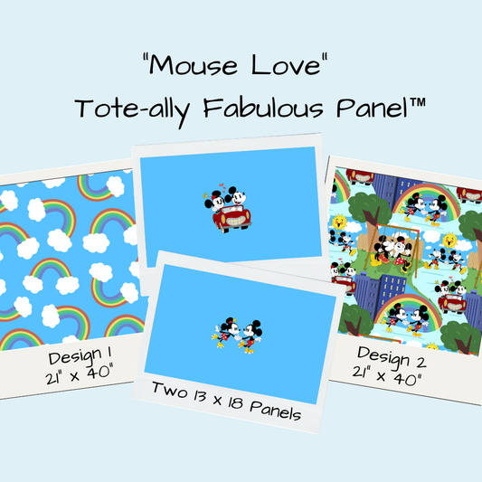 Mouse Love Tote-Ally Fabulous Panel (pre-order)